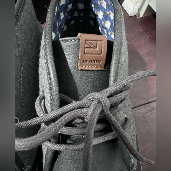 Ben Sherman Chukka Boots Grey high top shoes Sz 9 Canvas & Pebble Leather NWOT - Picture 5 of 8